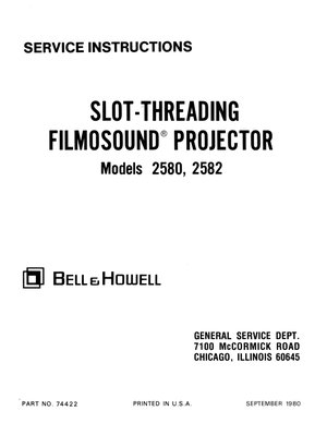 Bell & Howell projector 2580 82